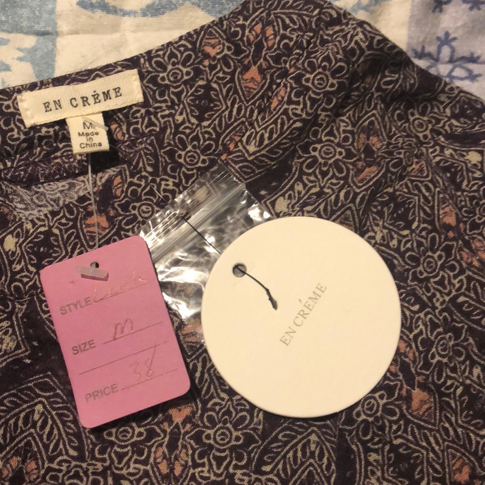 Purple Patterned Romper - Picture 3 of 4
